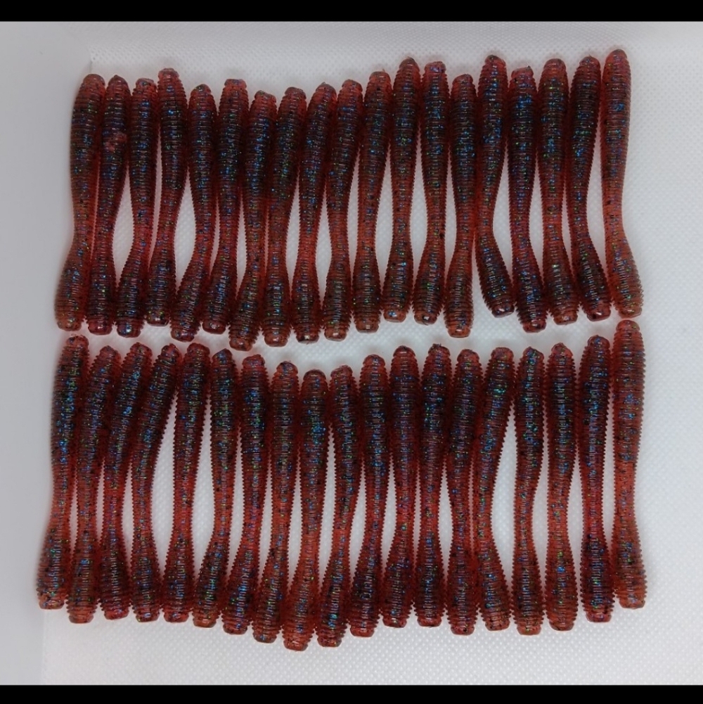 (38)6th Sense Bounce Worm 3.8" Exclusive Color Plum Honey Unrealesed Plastics